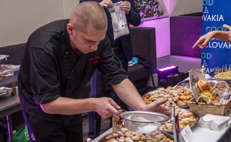 A chef preparing Slovak food