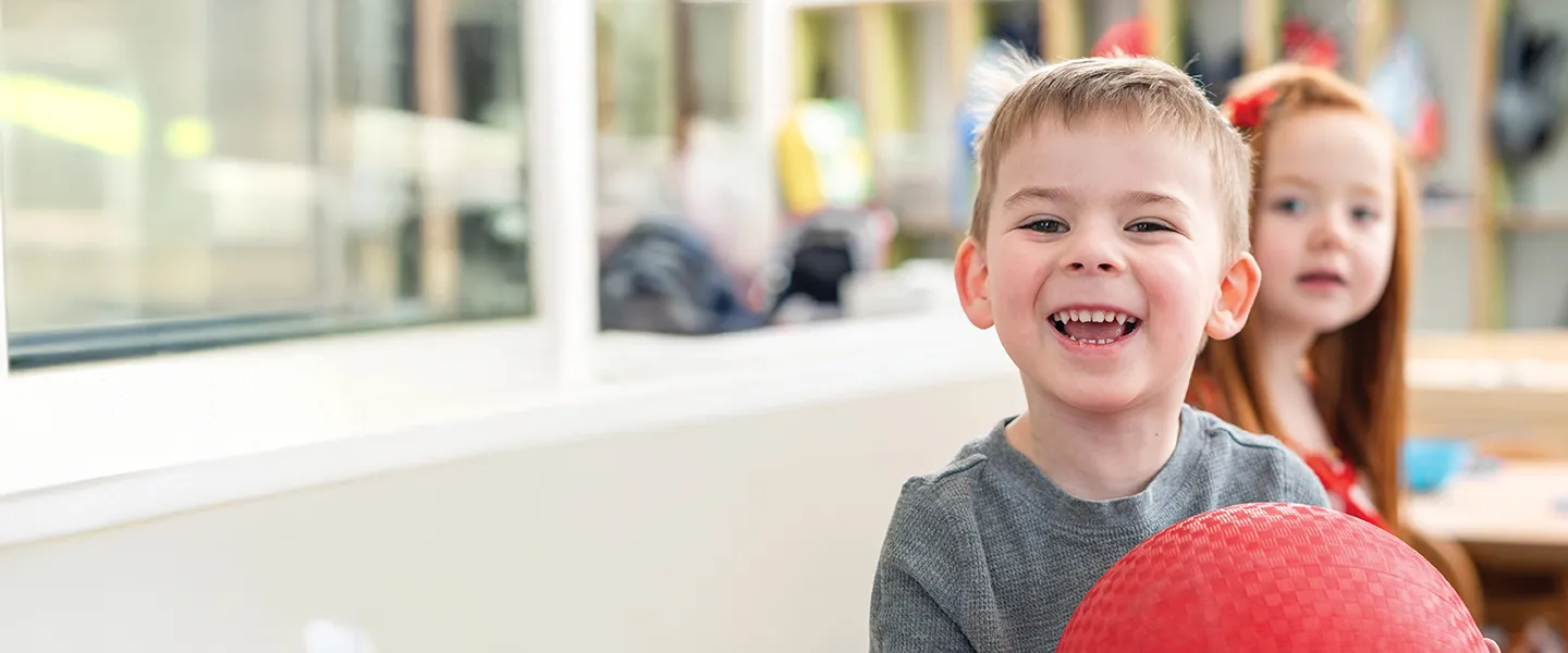 Children playing in child care setting