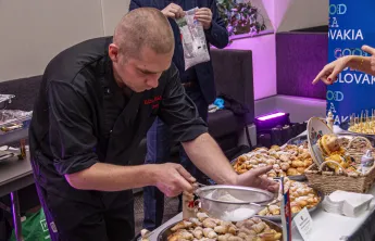 A chef preparing Slovak food